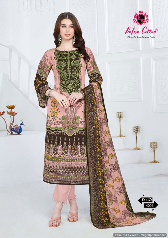 Andaaz Vol 4 By Nafisa Printed Karachi Cotton Dress Material Wholesale Price In Surat
